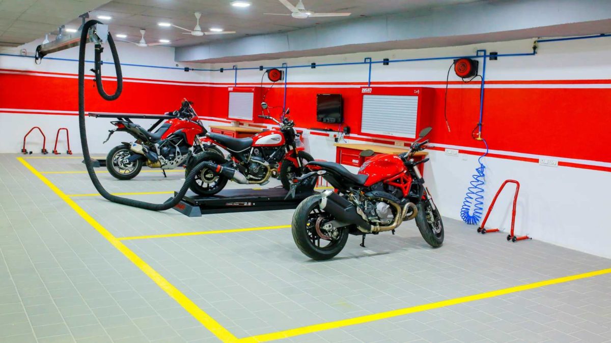 Ducati Dealership in Hyderabad service bay