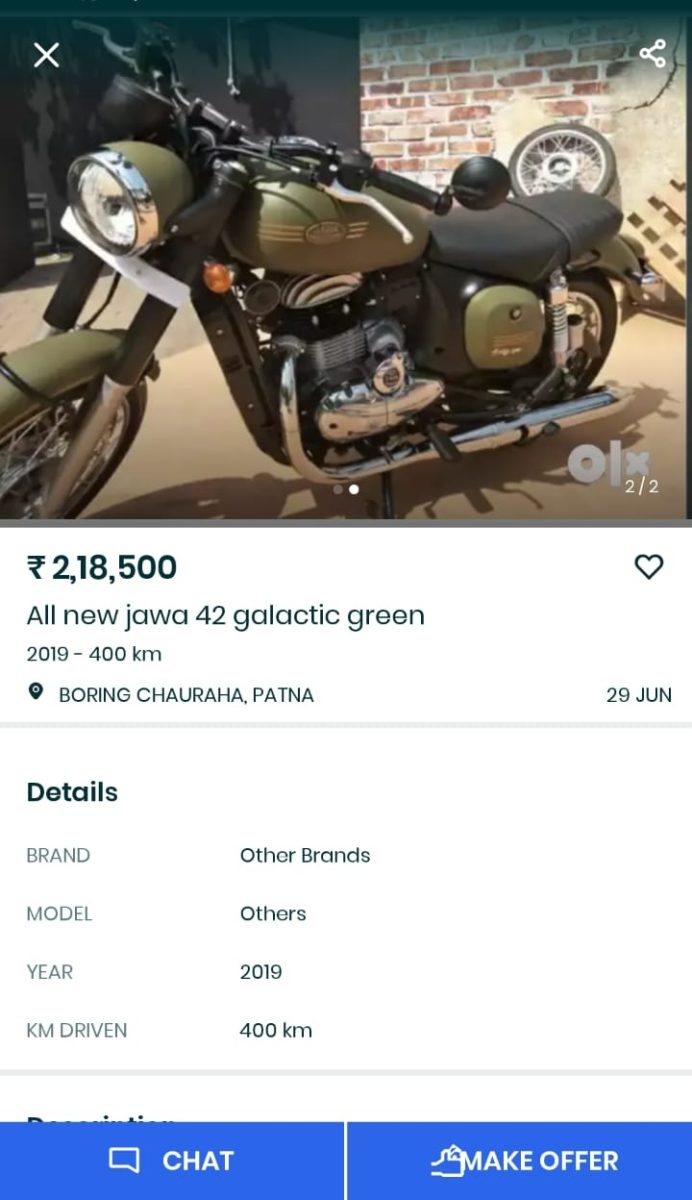 used jawa bike