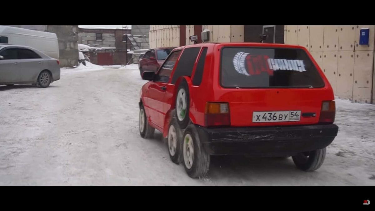 Fiat Uno Converted Into An Eight-Wheeled Car, But Why?